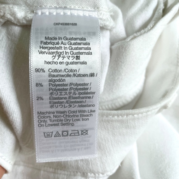 ❤️ NWT Madewell 9" Mid-Rise Skinny Crop Jeans in Pure White - Size 32 - Picture 9 of 11